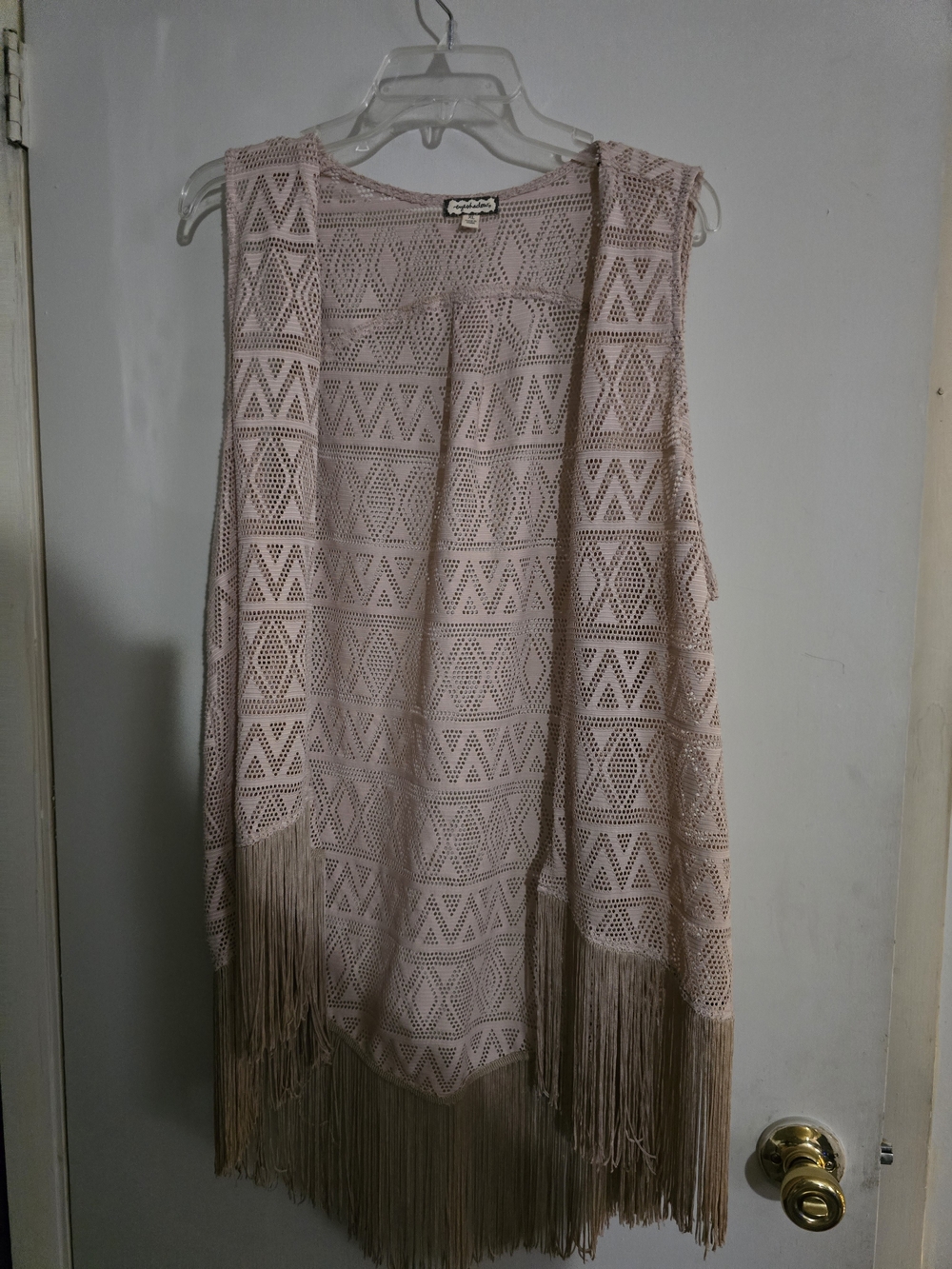 Eyeshadow Crochet Top in Blush Pink